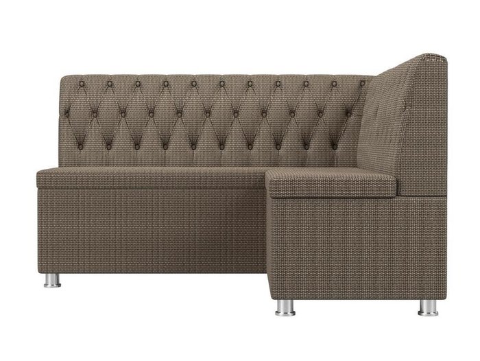 Кухонный угловой диван Мирта коричневого цвета правый угол - купить Угловые диваны по цене 36999.0
