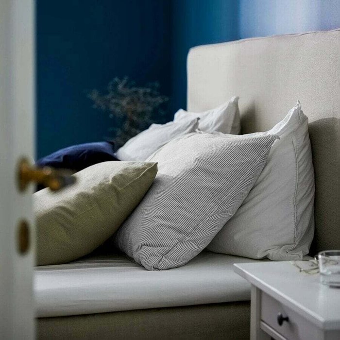 Наволочка, серая/в полоску, 80х80 см - лучшие Чехлы для подушек в INMYROOM