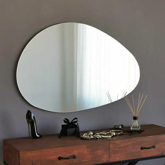 Настенное зеркало 60х90 с основанием белого цвета - лучшие Настенные зеркала в INMYROOM