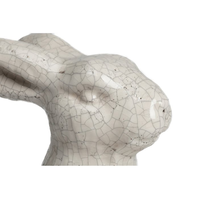 Бежевая декоративная керамическая статуэтка Rabbit - купить Фигуры и статуэтки по цене 4000.0