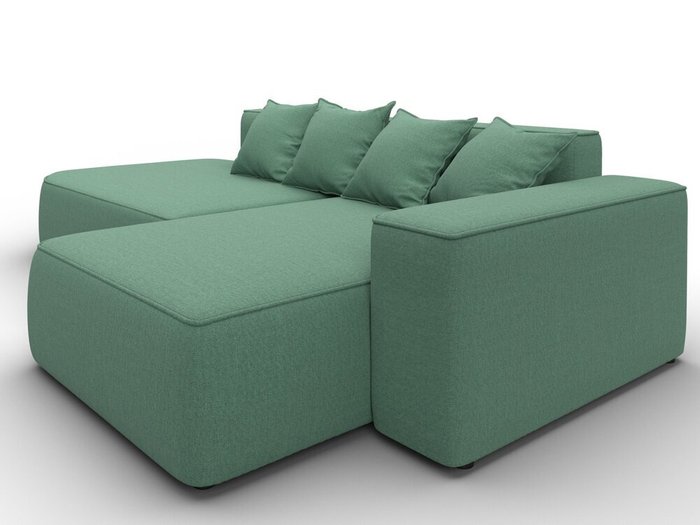 Угловой диван-кровать Лига-065 светло-зеленого цвета правый  - лучшие Угловые диваны в INMYROOM