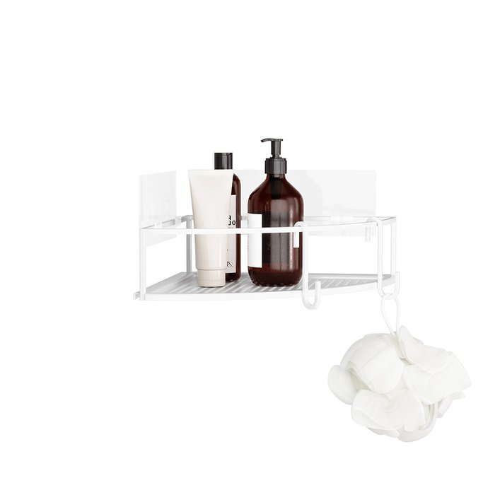 Набор из двух полок для ванны Cubiko белого цвета - лучшие Полки для ванной в INMYROOM