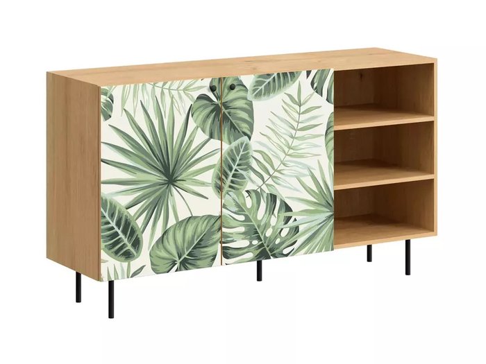 Комод Frida с принтом Monstera на металлических ножках - купить Комоды по цене 41782.0