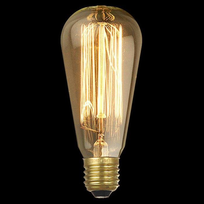 Ретро лампа накаливания E27 40W 220V 1007 конусной формы - купить Лампочки по цене 510.0