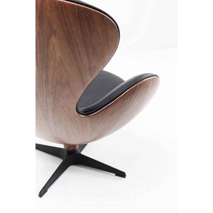Кресло вращающееся Lounge черного цвета - лучшие Интерьерные кресла в INMYROOM