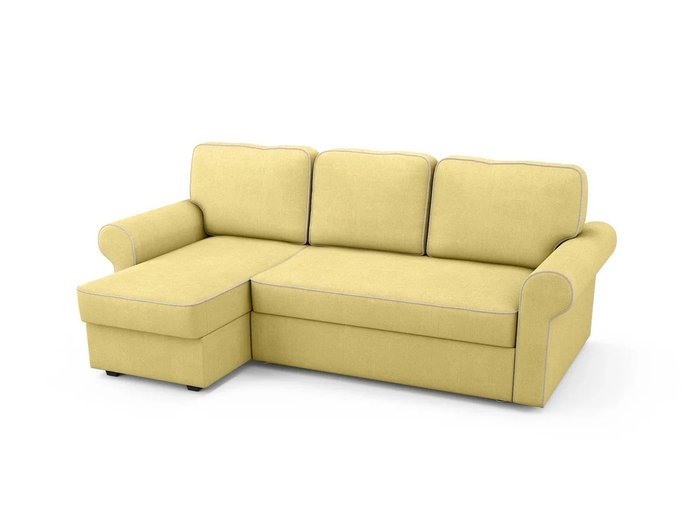 Угловой Диван-кровать Tulon левый желтого цвета - лучшие Угловые диваны в INMYROOM