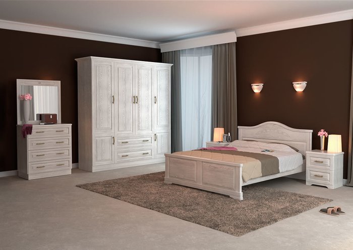 Кровать Эдем ясень-дуб золотистый 160х200 - купить Кровати для спальни по цене 36150.0