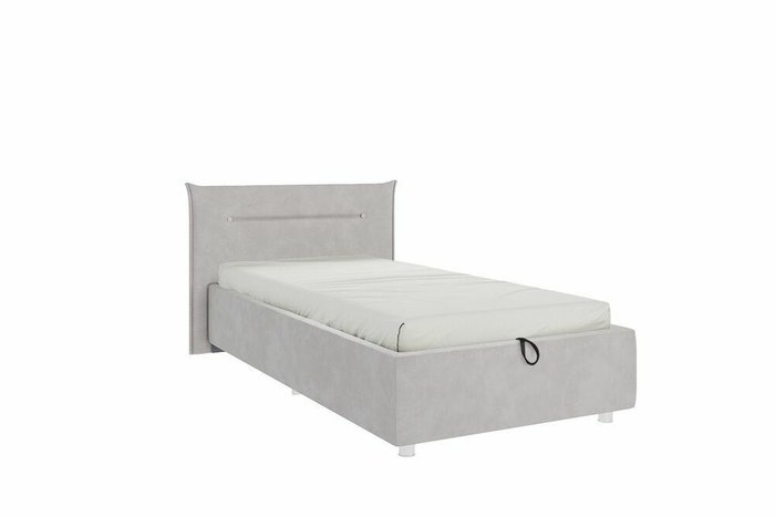 Кровать Альба 90х200 светло-серого цвета с подъемным механизмом