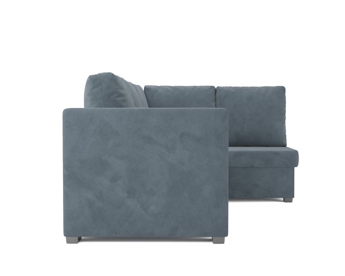 Угловой диван-кровать Мансберг серо-синего цвета - лучшие Угловые диваны в INMYROOM