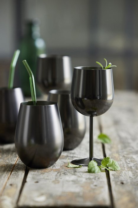 Набор из двух бокалов Lyngby Glas серого цвета - лучшие Бокалы и стаканы в INMYROOM
