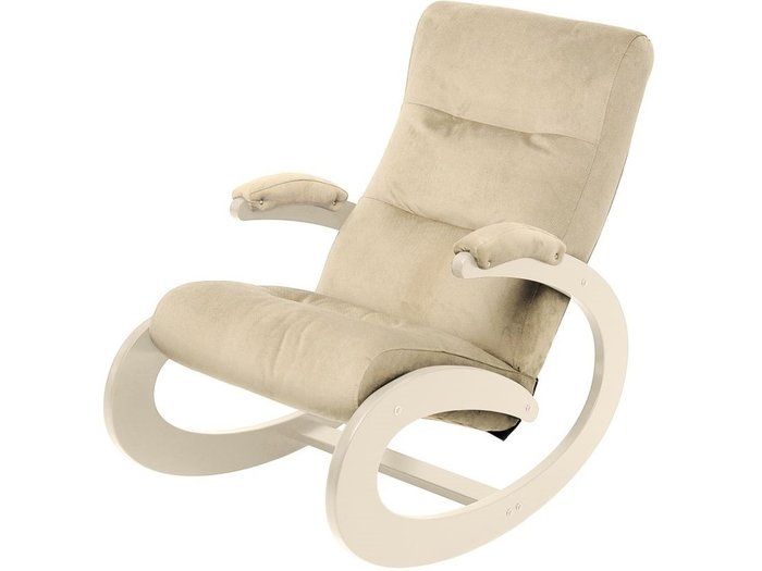 Кресло-качалка Экси бежевого цвета - купить Интерьерные кресла по цене 12673.0
