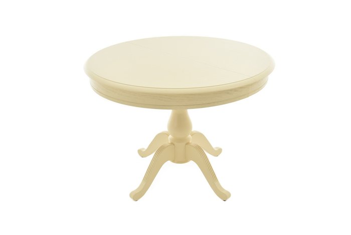 Обеденный стол раскладной Фабрицио цвета слоновой кости