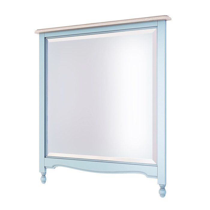 Зеркало прямоугольное Leblanc голубого цвета 