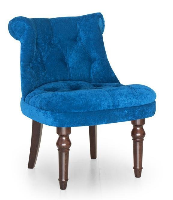 Кресло Барокко дизайн 5 синего цвета