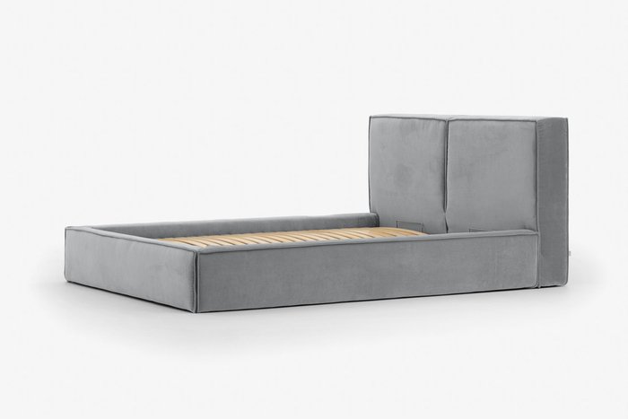 Кровать с подъемным механизмом Loft 160х200 серого цвета - лучшие Кровати для спальни в INMYROOM