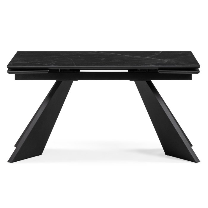 Стол обеденный раскладной Ливи черного цвета - лучшие Обеденные столы в INMYROOM