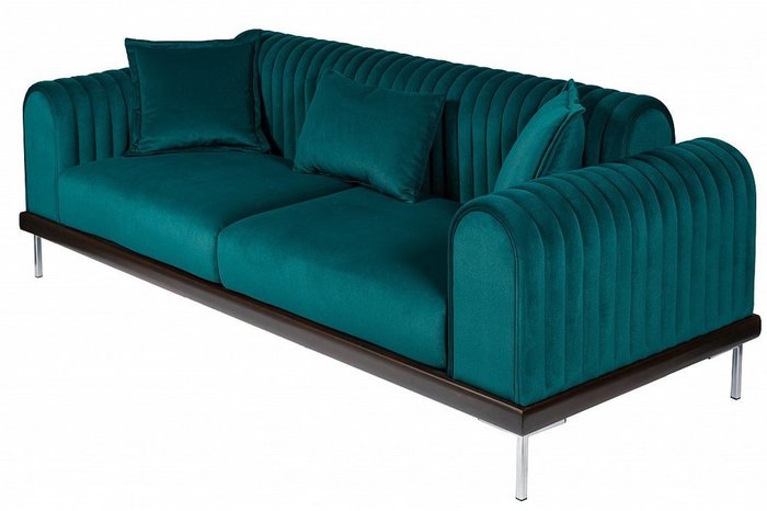 Диван прямой Meridian темно-зеленого цвета - купить Прямые диваны по цене 105590.0