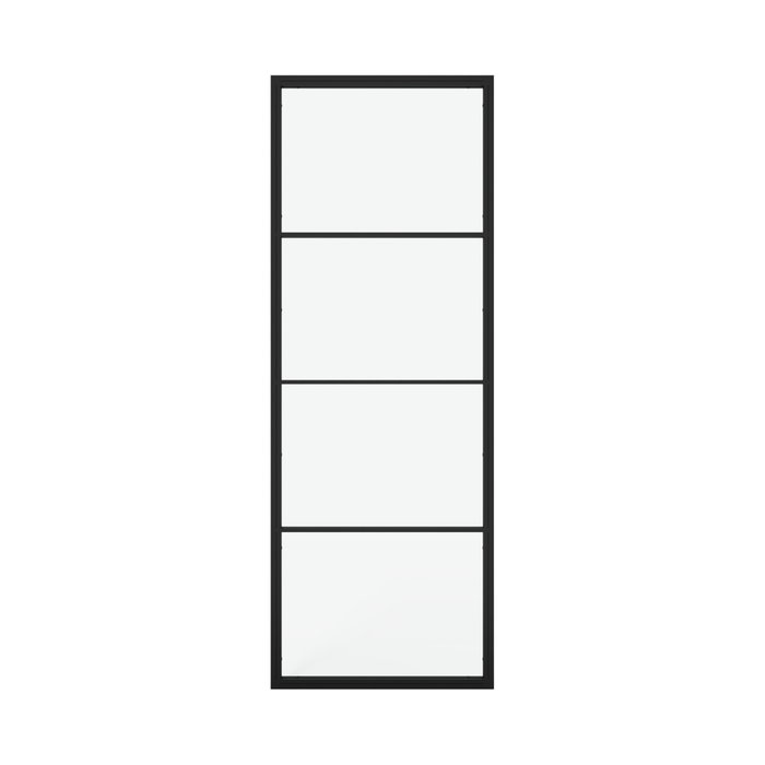 Металлическая перегородка Zonigue 80х220 черного цвета с бесцветным стеклом Металлическая перегородка Zonigue 80х220 черного цвета с бесцветным стеклом