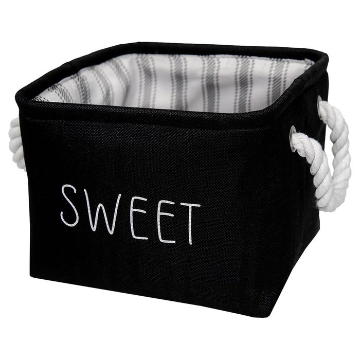 Корзина для хранения Sweet 19 черного цвета