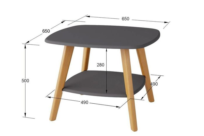 Кофейный столик Хадсон серого цвета - купить Кофейные столики по цене 6195.0