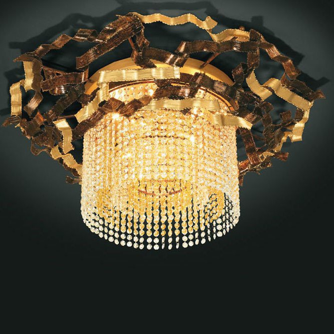 Потолочный светильник MM Lampadari Niagara с подвесками из хрусталя  - купить Потолочные люстры по цене 273050.0