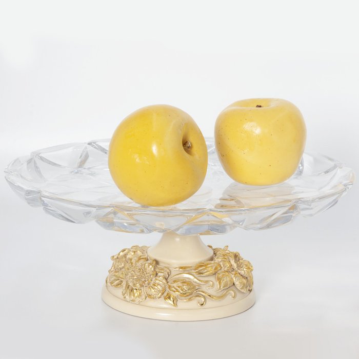 Фруктовница-конфетница Лето-1 кремово-золотого цвета - купить Тарелки по цене 4703.0
