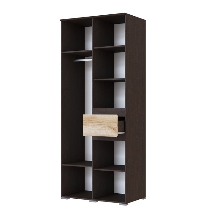 Шкаф двухстворчатый Плейона бежево-коричневого цвета - купить Шкафы распашные по цене 13327.0