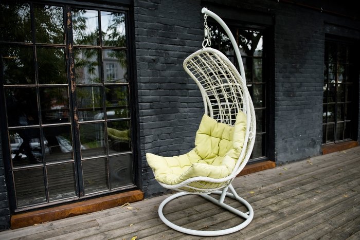 Подвесное кресло белое "Виши"  - купить Садовые кресла по цене 39000.0