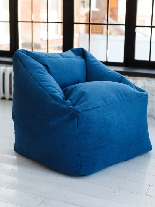 Кресло Gap синего цвета - купить Бескаркасная мебель по цене 7690.0
