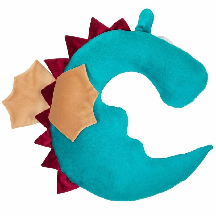 Подушка декоративная Дракон голубого цвета