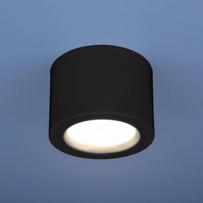 Накладной потолочный светодиодный светильник DLR026 черного цвета