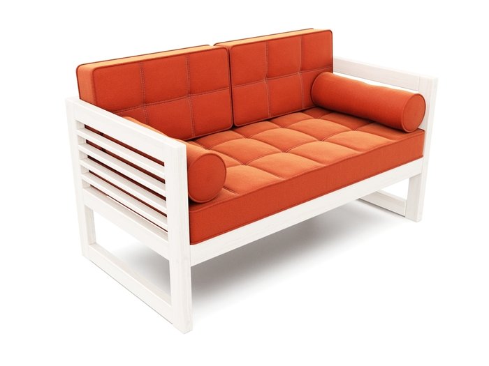 Диван Сега М оранжевого цвета - купить Прямые диваны по цене 29990.0