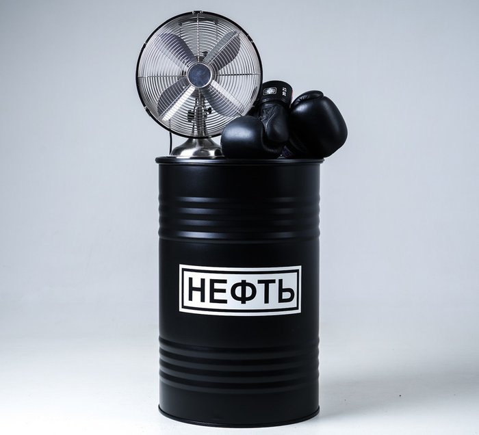 Тумба для хранения-бочка Нефть черного цвета - купить Тумбы для хранения по цене 7990.0