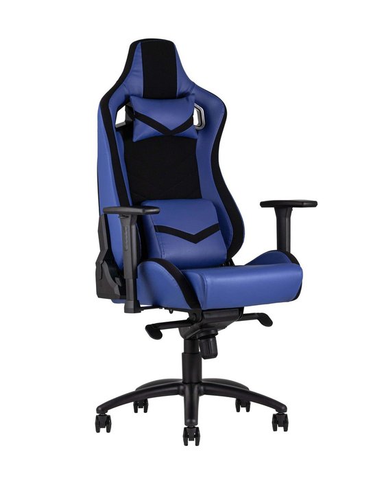 Кресло спортивное Top Chairs Racer Premium синего цвета