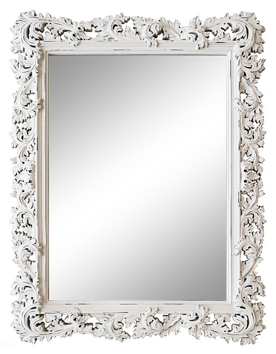 Зеркало в раме Фрея Белый шебби шик
