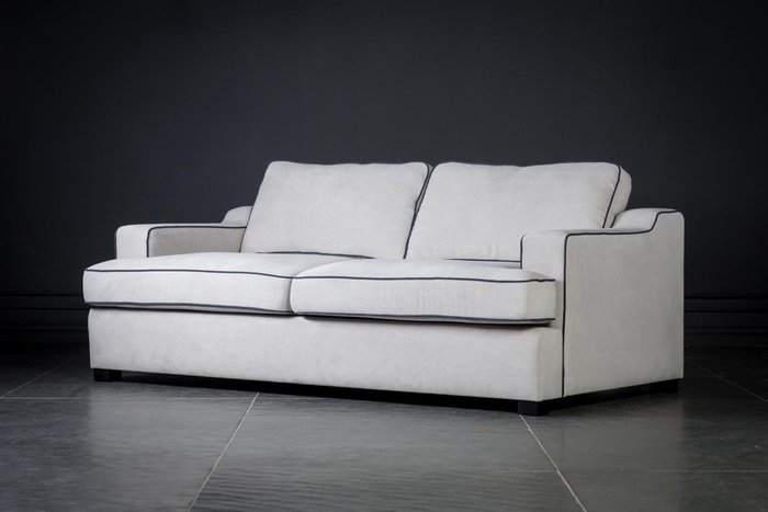 Диван Стамфорд Двухместный серый 206х105 см - лучшие Прямые диваны в INMYROOM