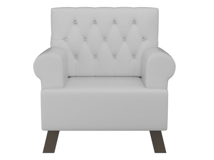 Кресло Хилтон белого цвета (экокожа) - купить Интерьерные кресла по цене 21990.0