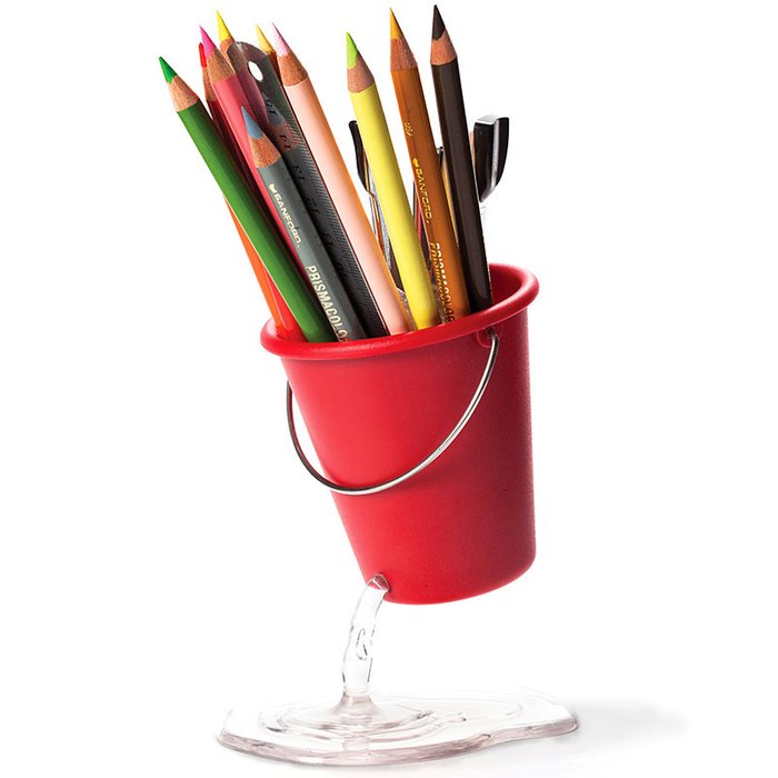 Органайзер для рабочего стола Peleg Design desk bucket красный