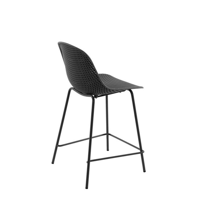 Полубарный стул Grey Quinby stool height серого цвета - лучшие Барные стулья в INMYROOM