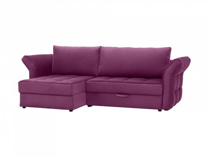 Угловой диван-кровать Wing сиреневого цвета - лучшие Угловые диваны в INMYROOM