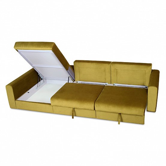 Угловой диван-кровать Мэдисон Лувр оливкового цвета большой - купить Угловые диваны по цене 58990.0