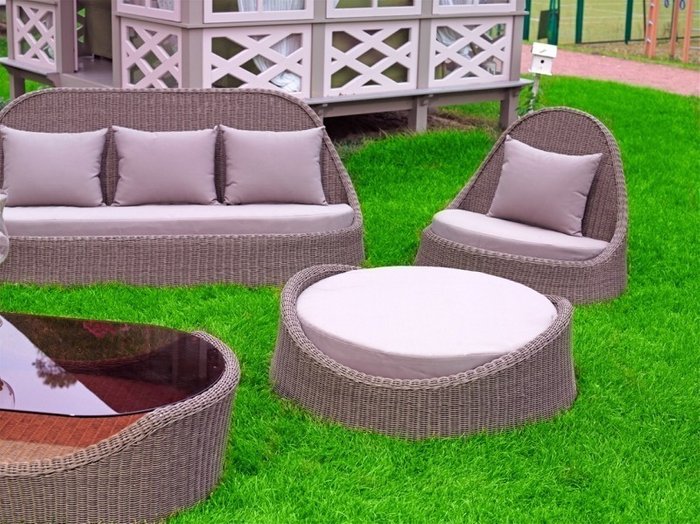 Кресло Магнолия с нежно серыми подушками - купить Садовые кресла по цене 59900.0