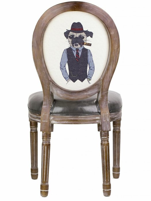 Стул Собака с сигарой черно-коричневого цвета - лучшие Обеденные стулья в INMYROOM