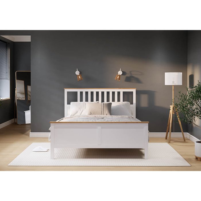 Кровать Кымор 160х200 белого цвета - лучшие Кровати для спальни в INMYROOM