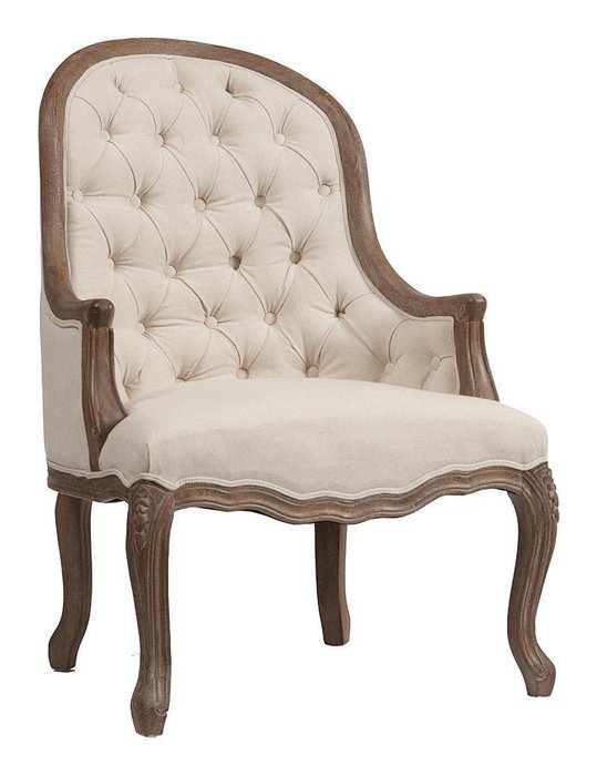 Кресло Armstrong Armchair Белый Лен - лучшие Интерьерные кресла в INMYROOM