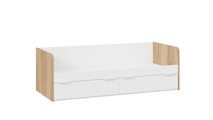 Кровать Порто 80х200 белого цвета без подъемного механизма - лучшие Одноярусные кроватки в INMYROOM
