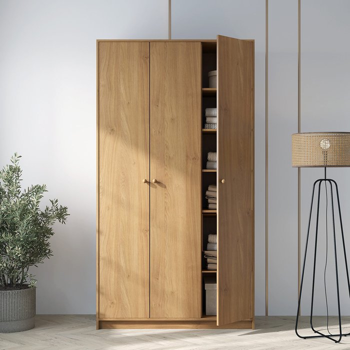 Распашной шкаф Wood бежевого цвета - купить Шкафы распашные по цене 62430.0