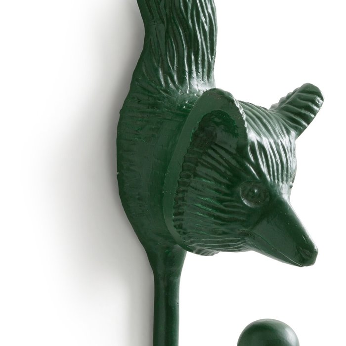 Вешалка настенная в виде лисы Malou зеленого цвета - лучшие Крючки в INMYROOM