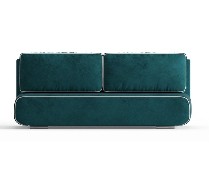 Диван-кровать Рени в обивке из велюра темно-зеленого цвета - купить Прямые диваны по цене 27990.0