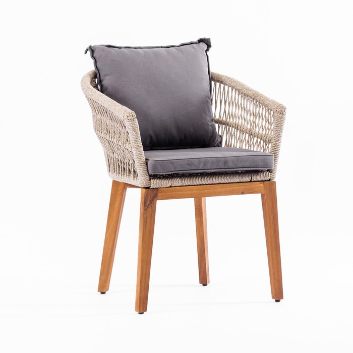 Плетеный стул Бали светло-коричневого цвета
